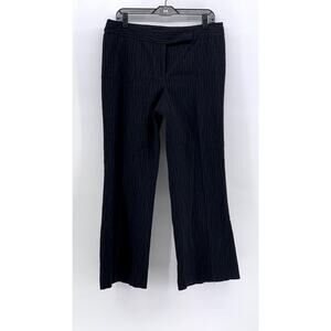 FOLIO NEW YORK Women's Black Textured Wide-Leg Pants SZ 12